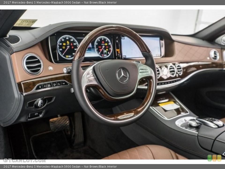 Nut Brown/Black Interior Dashboard for the 2017 Mercedes-Benz S Mercedes-Maybach S600 Sedan #118725042