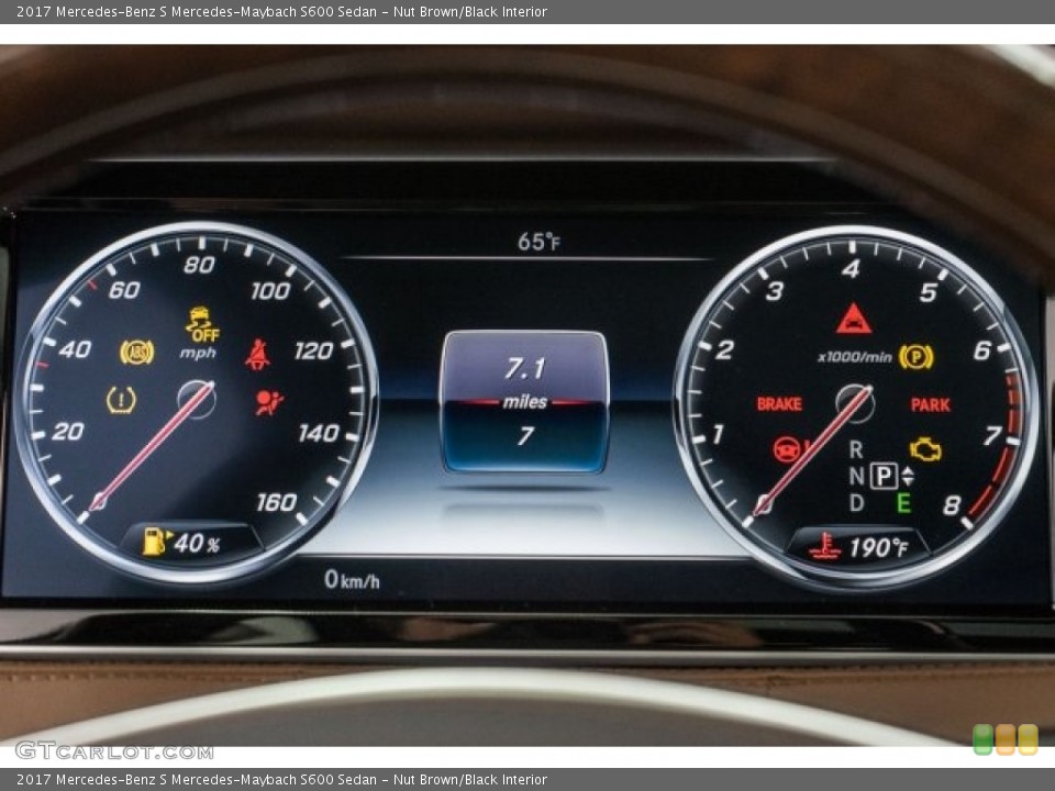 Nut Brown/Black Interior Gauges for the 2017 Mercedes-Benz S Mercedes-Maybach S600 Sedan #118725276