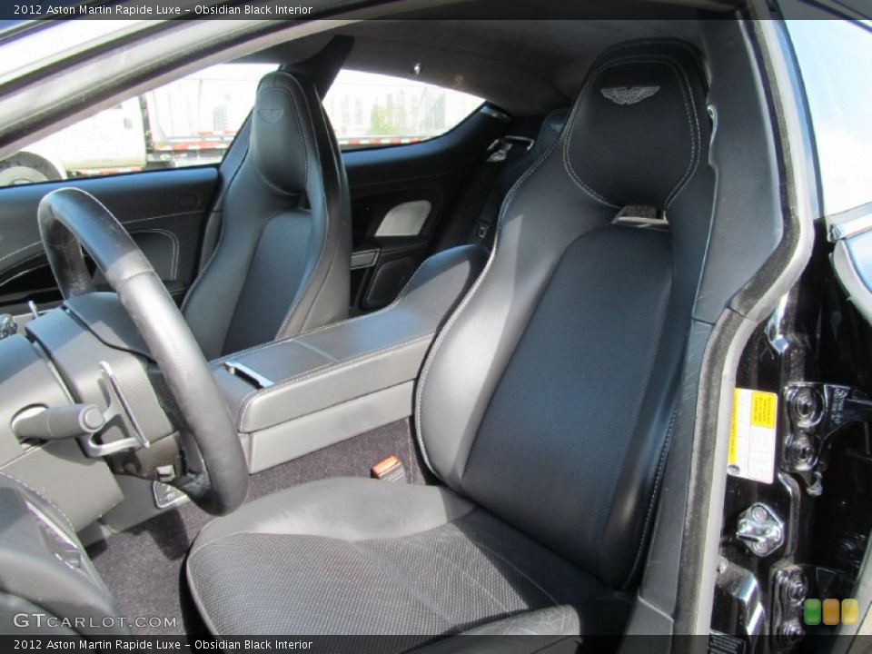 Obsidian Black Interior Front Seat for the 2012 Aston Martin Rapide Luxe #118726128
