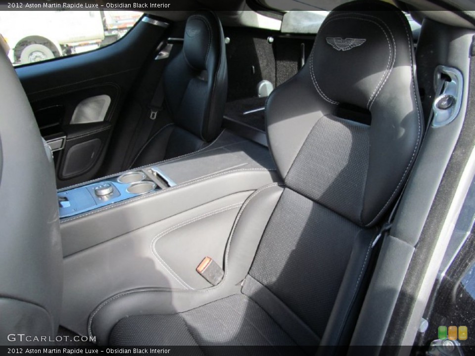 Obsidian Black Interior Rear Seat for the 2012 Aston Martin Rapide Luxe #118726377