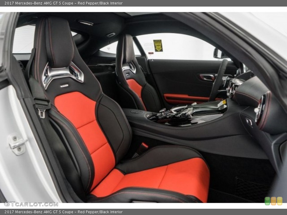 Red Pepper/Black 2017 Mercedes-Benz AMG GT Interiors
