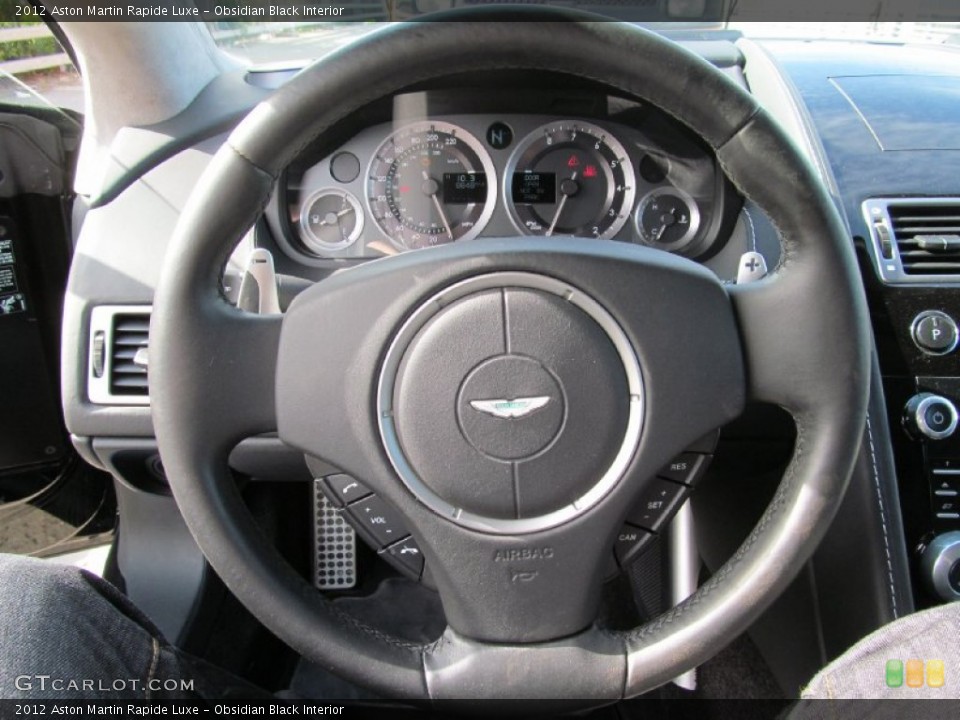 Obsidian Black Interior Steering Wheel for the 2012 Aston Martin Rapide Luxe #118726548