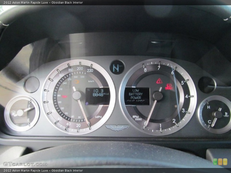 Obsidian Black Interior Gauges for the 2012 Aston Martin Rapide Luxe #118726707