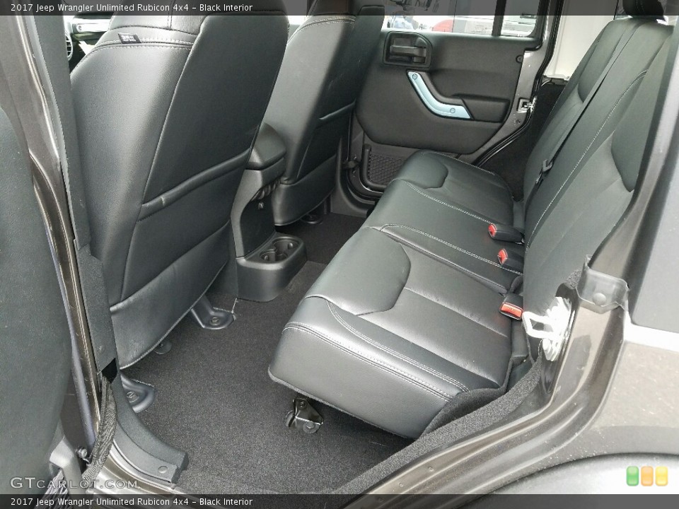 Black Interior Rear Seat for the 2017 Jeep Wrangler Unlimited Rubicon 4x4 #118726722