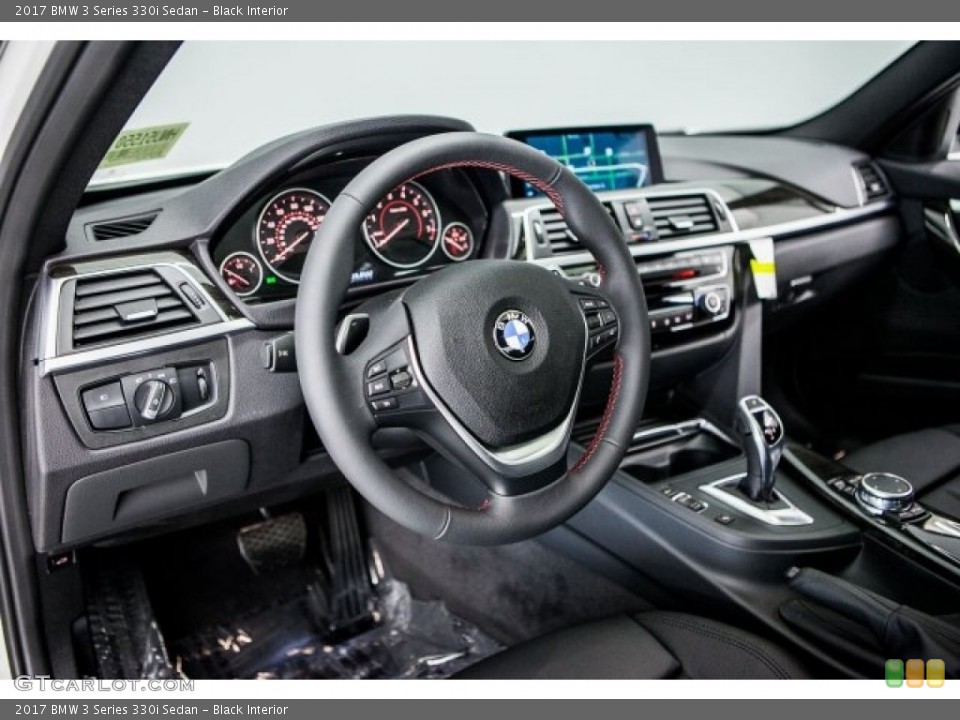 Black Interior Dashboard for the 2017 BMW 3 Series 330i Sedan #118729173
