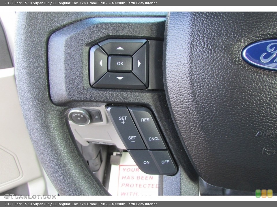 Medium Earth Gray Interior Controls for the 2017 Ford F550 Super Duty XL Regular Cab 4x4 Crane Truck #118731459