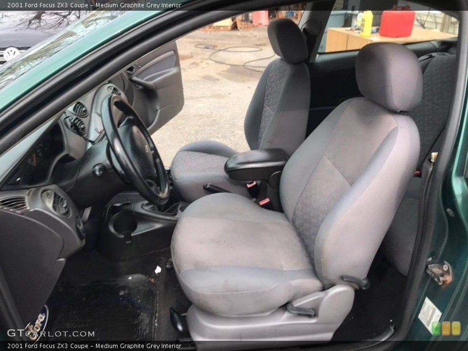 Medium Graphite Grey Interior Front Seat for the 2001 Ford Focus ZX3 Coupe #118733091