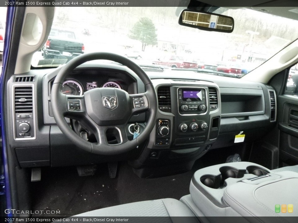 Black/Diesel Gray Interior Dashboard for the 2017 Ram 1500 Express Quad Cab 4x4 #118737357