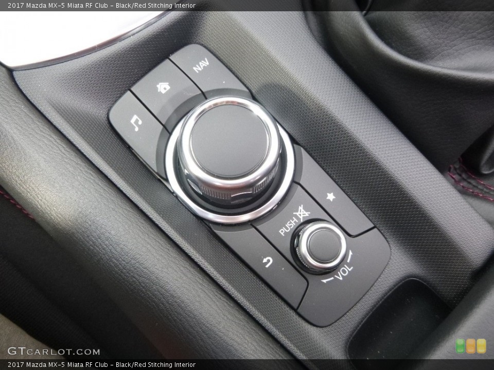 Black/Red Stitching Interior Controls for the 2017 Mazda MX-5 Miata RF Club #118740624