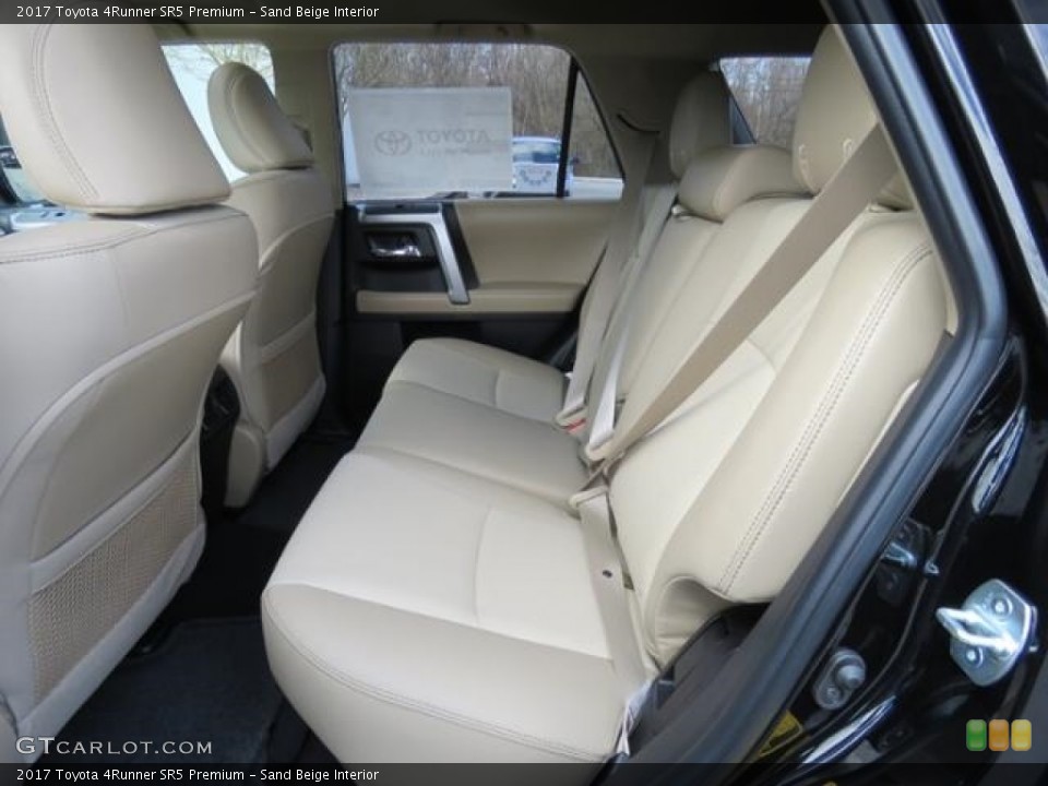 Sand Beige Interior Rear Seat for the 2017 Toyota 4Runner SR5 Premium #118745295