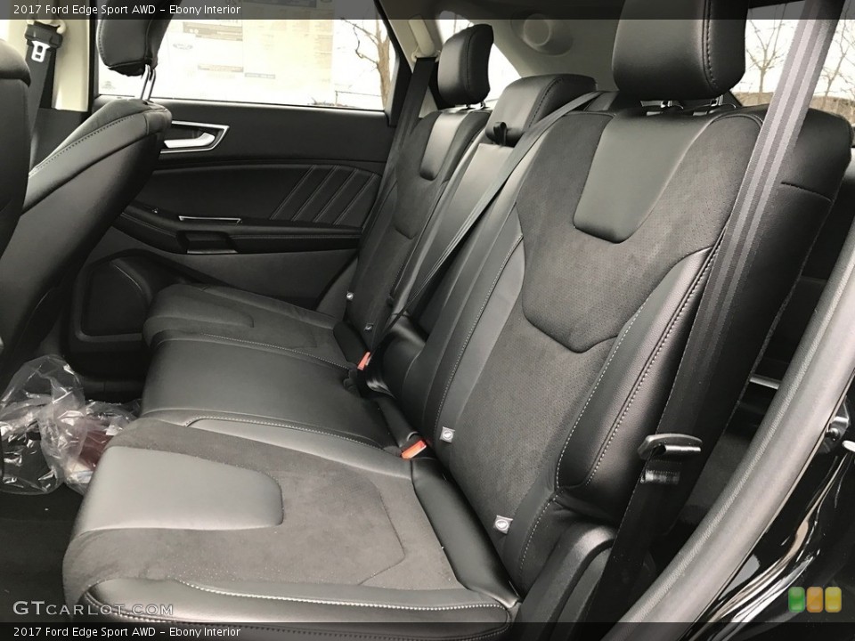 Ebony Interior Rear Seat for the 2017 Ford Edge Sport AWD #118746291