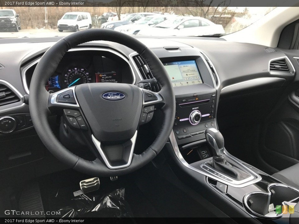 Ebony Interior Dashboard for the 2017 Ford Edge Sport AWD #118746318