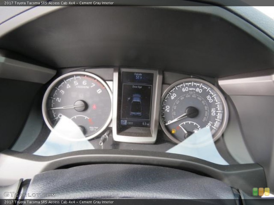 Cement Gray Interior Gauges for the 2017 Toyota Tacoma SR5 Access Cab 4x4 #118746438