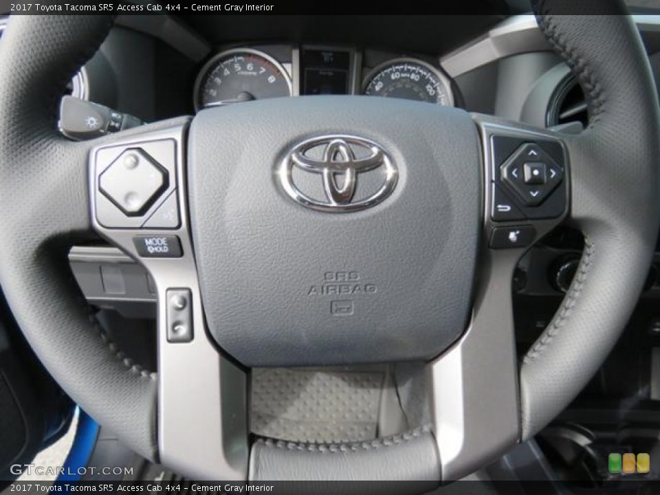 Cement Gray Interior Steering Wheel for the 2017 Toyota Tacoma SR5 Access Cab 4x4 #118746456
