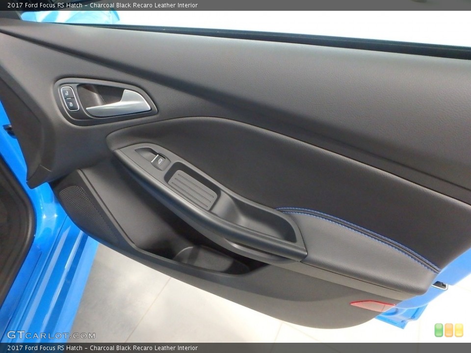 Charcoal Black Recaro Leather Interior Door Panel for the 2017 Ford Focus RS Hatch #118747284