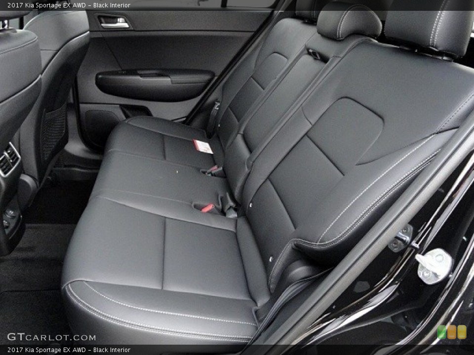 Black Interior Rear Seat for the 2017 Kia Sportage EX AWD #118756580