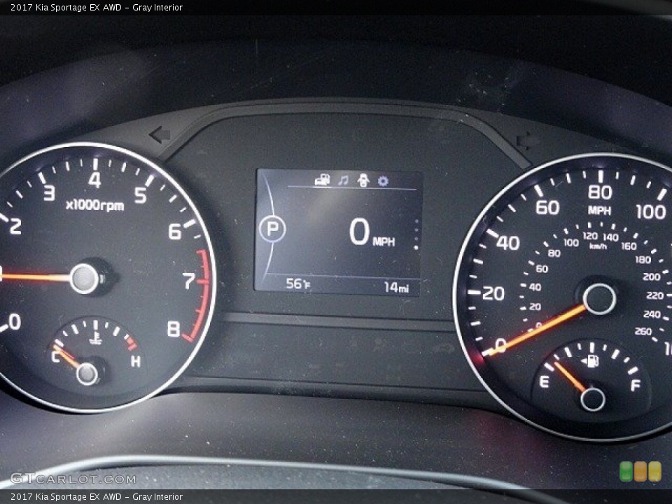 Gray Interior Gauges for the 2017 Kia Sportage EX AWD #118757355