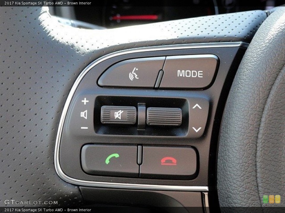 Brown Interior Controls for the 2017 Kia Sportage SX Turbo AWD #118758302
