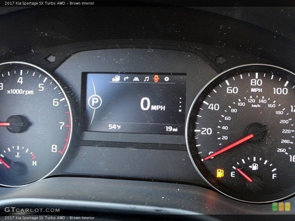 Brown Interior Gauges for the 2017 Kia Sportage SX Turbo AWD #118758345