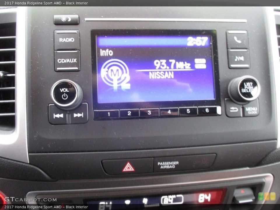 Black Interior Controls for the 2017 Honda Ridgeline Sport AWD #118759533