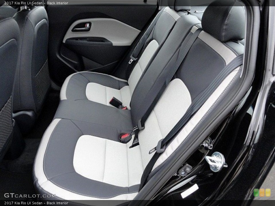 Black Interior Rear Seat for the 2017 Kia Rio LX Sedan #118761320