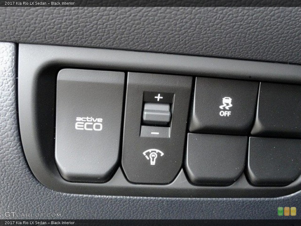 Black Interior Controls for the 2017 Kia Rio LX Sedan #118761359