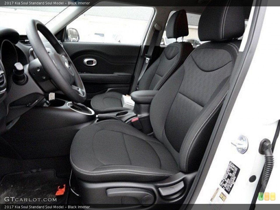 Black Interior Front Seat for the 2017 Kia Soul  #118761416