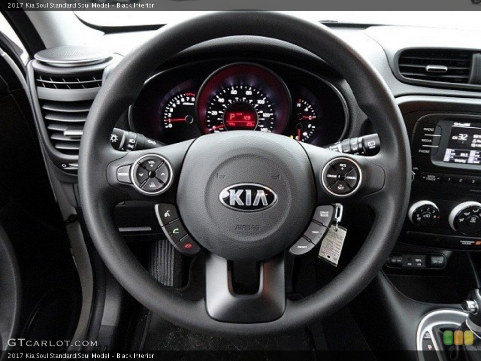 Black Interior Steering Wheel for the 2017 Kia Soul  #118761434