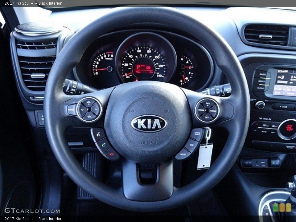 Black Interior Steering Wheel for the 2017 Kia Soul + #118761518