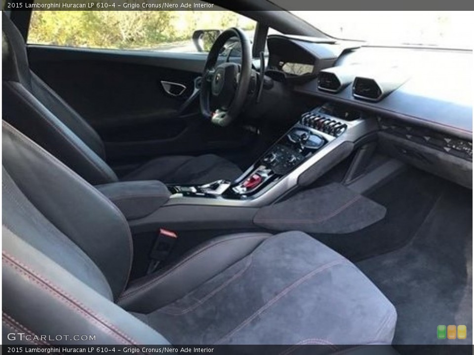 Grigio Cronus/Nero Ade Interior Photo for the 2015 Lamborghini Huracan LP 610-4 #118763254