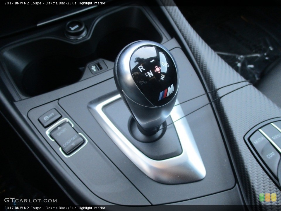 Dakota Black/Blue Highlight Interior Transmission for the 2017 BMW M2 Coupe #118765357