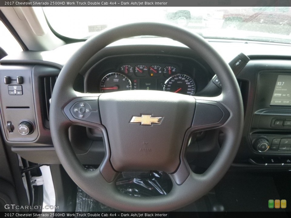 Dark Ash/Jet Black Interior Steering Wheel for the 2017 Chevrolet Silverado 2500HD Work Truck Double Cab 4x4 #118768156