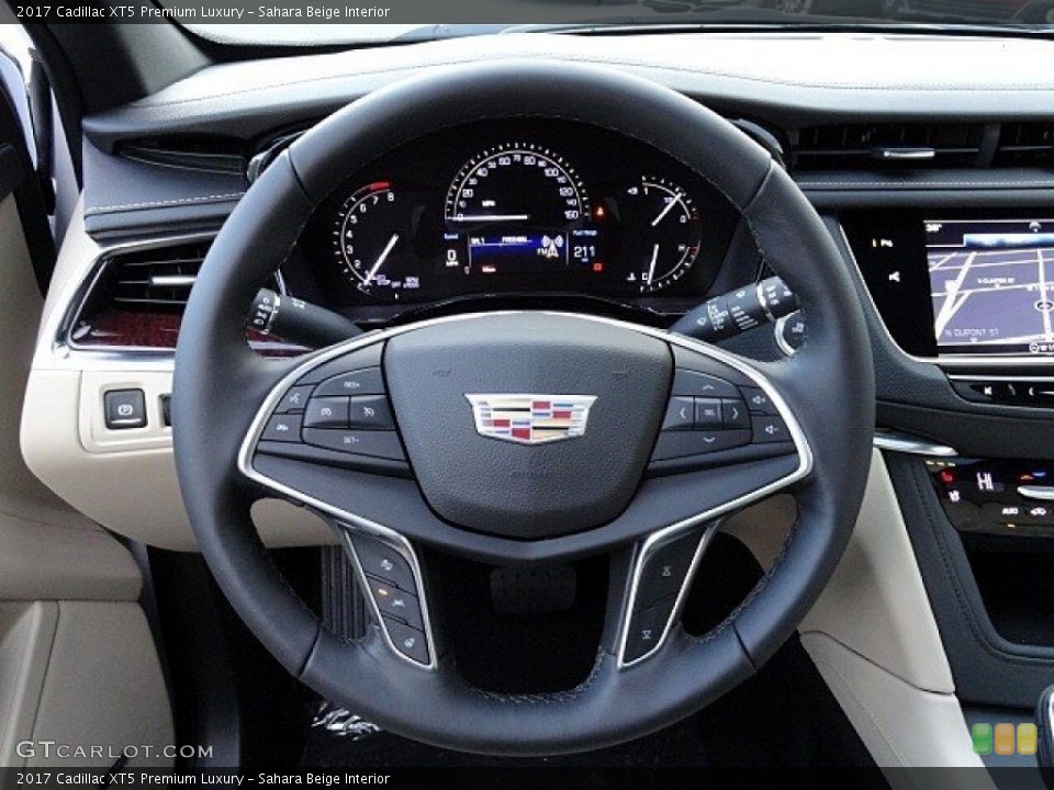 Sahara Beige Interior Steering Wheel for the 2017 Cadillac XT5 Premium Luxury #118780087