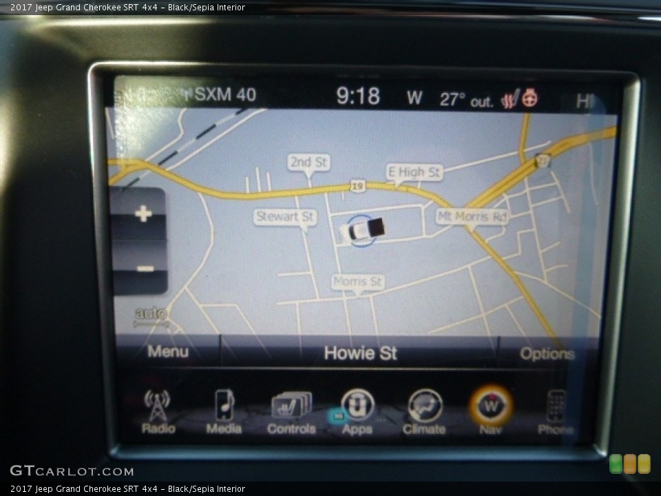 Black/Sepia Interior Navigation for the 2017 Jeep Grand Cherokee SRT 4x4 #118786870