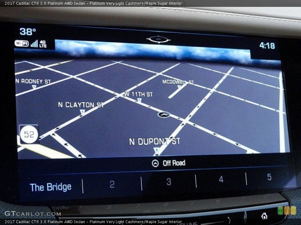 Platinum Very Light Cashmere/Maple Sugar Interior Navigation for the 2017 Cadillac CT6 3.6 Platinum AWD Sedan #118787083