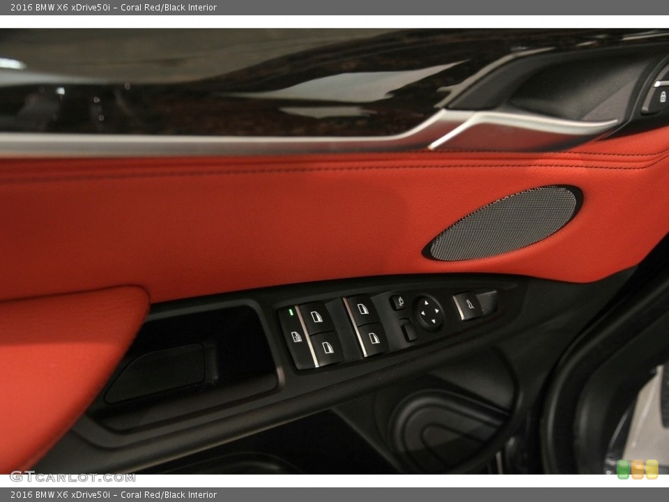 Coral Red/Black Interior Controls for the 2016 BMW X6 xDrive50i #118787296