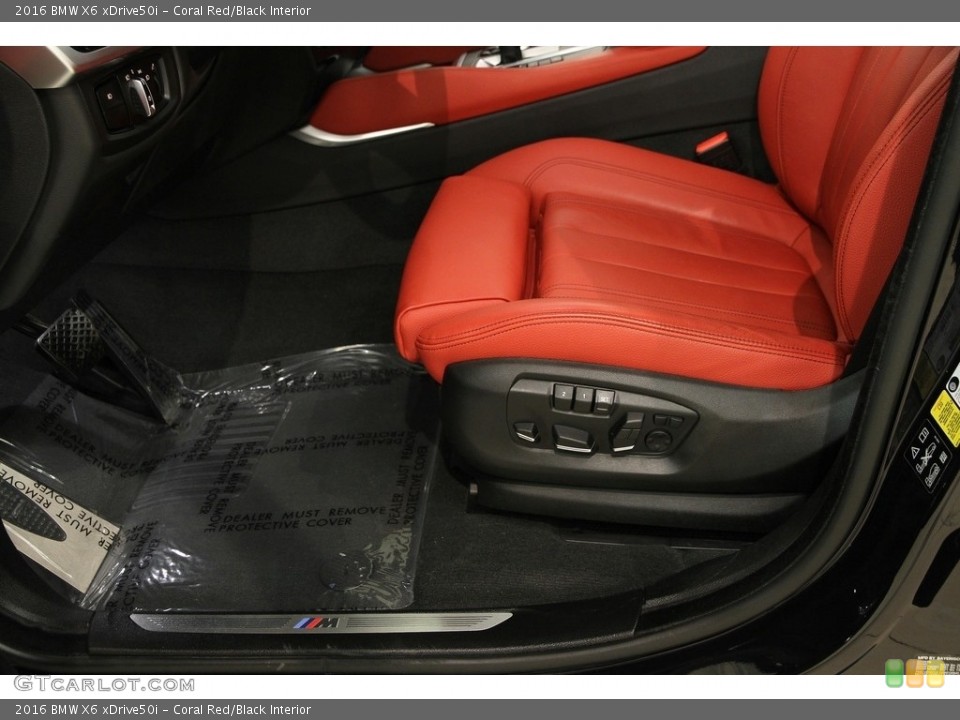 Coral Red/Black Interior Front Seat for the 2016 BMW X6 xDrive50i #118787341