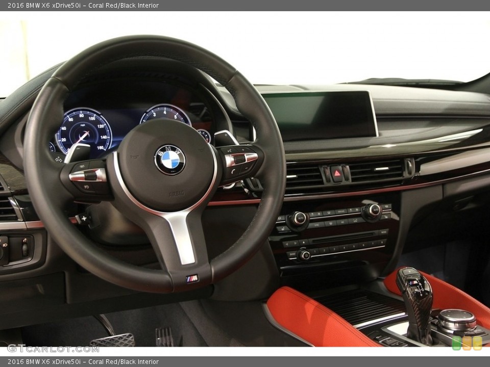 Coral Red/Black Interior Dashboard for the 2016 BMW X6 xDrive50i #118787377