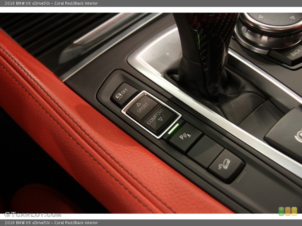 Coral Red/Black Interior Controls for the 2016 BMW X6 xDrive50i #118787674