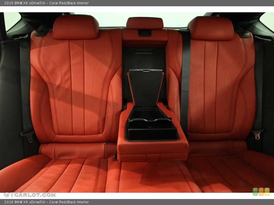 Coral Red/Black Interior Rear Seat for the 2016 BMW X6 xDrive50i #118787749