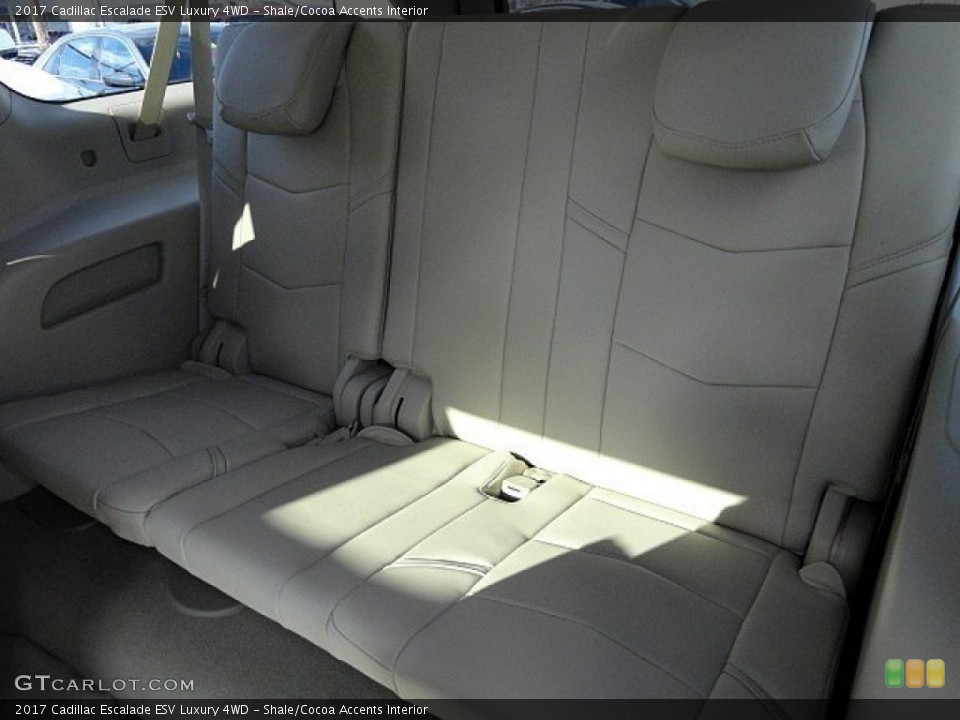 Shale/Cocoa Accents Interior Rear Seat for the 2017 Cadillac Escalade ESV Luxury 4WD #118789390