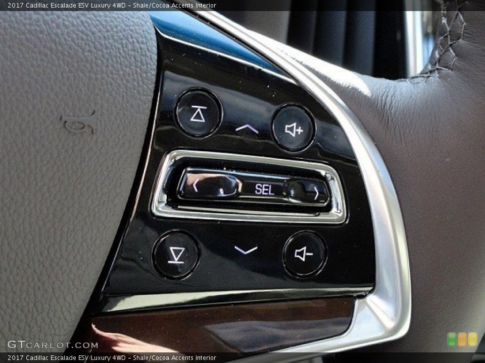 Shale/Cocoa Accents Interior Controls for the 2017 Cadillac Escalade ESV Luxury 4WD #118789546
