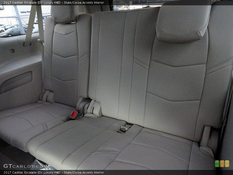 Shale/Cocoa Accents Interior Rear Seat for the 2017 Cadillac Escalade ESV Luxury 4WD #118789700