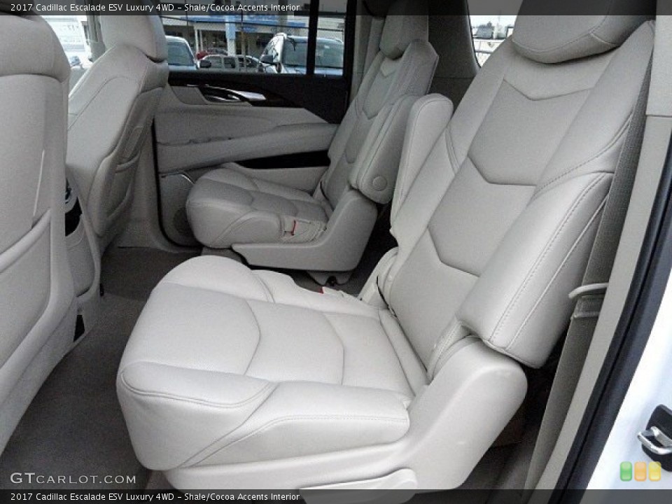 Shale/Cocoa Accents Interior Rear Seat for the 2017 Cadillac Escalade ESV Luxury 4WD #118789708