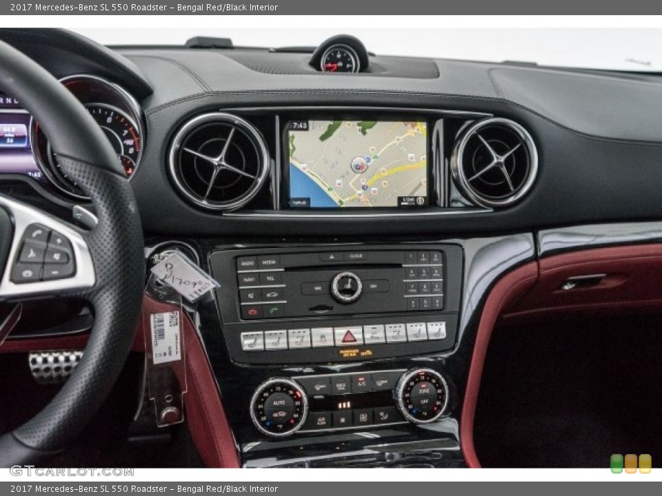 Bengal Red/Black Interior Navigation for the 2017 Mercedes-Benz SL 550 Roadster #118798628