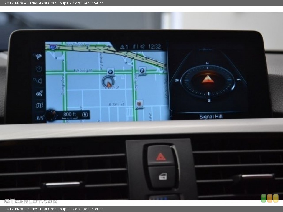 Coral Red Interior Navigation for the 2017 BMW 4 Series 440i Gran Coupe #118799552