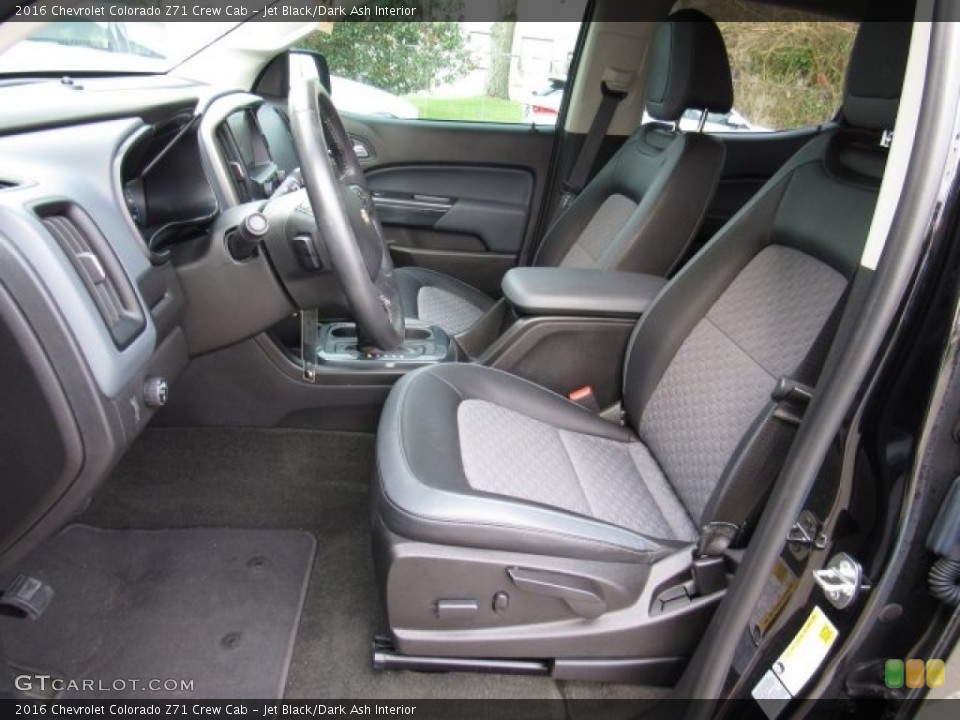 Jet Black/Dark Ash Interior Front Seat for the 2016 Chevrolet Colorado Z71 Crew Cab #118806388
