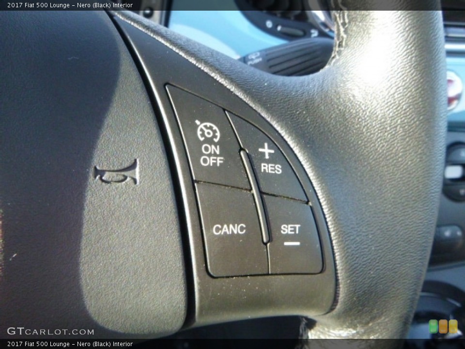 Nero (Black) Interior Controls for the 2017 Fiat 500 Lounge #118810782