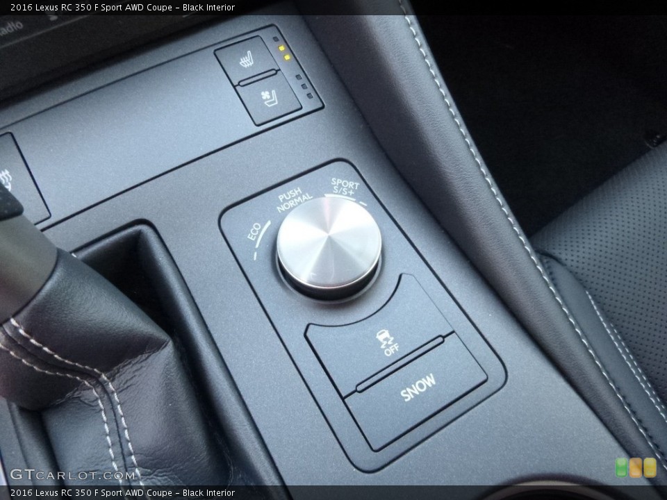 Black Interior Controls for the 2016 Lexus RC 350 F Sport AWD Coupe #118822485
