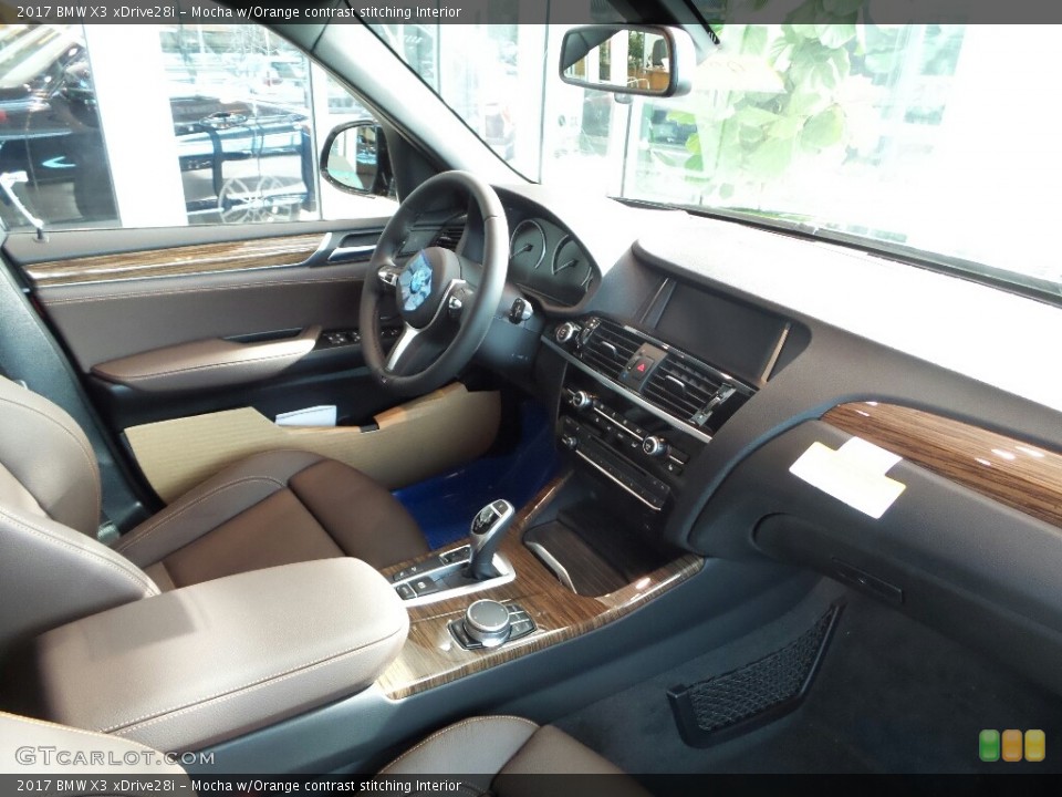 Mocha w/Orange contrast stitching Interior Front Seat for the 2017 BMW X3 xDrive28i #118824015